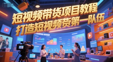 短视频带货项目教程，打造短视频带货第一队伍-铜臭网