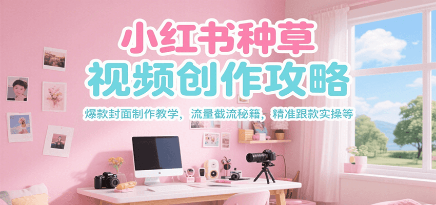 小红书种草视频创作攻略，爆款封面制作教学 ，流量截流秘籍 ，精准跟款实操等-铜臭网