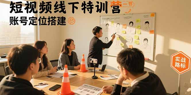 短视频线下特训营：账号定位搭建/口播号拍摄剪辑/直播间流量入口/变现实战-铜臭网