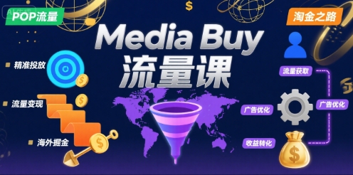 Media Buy之POP流量课，带你开启海外Media Buy淘金之路-铜臭网
