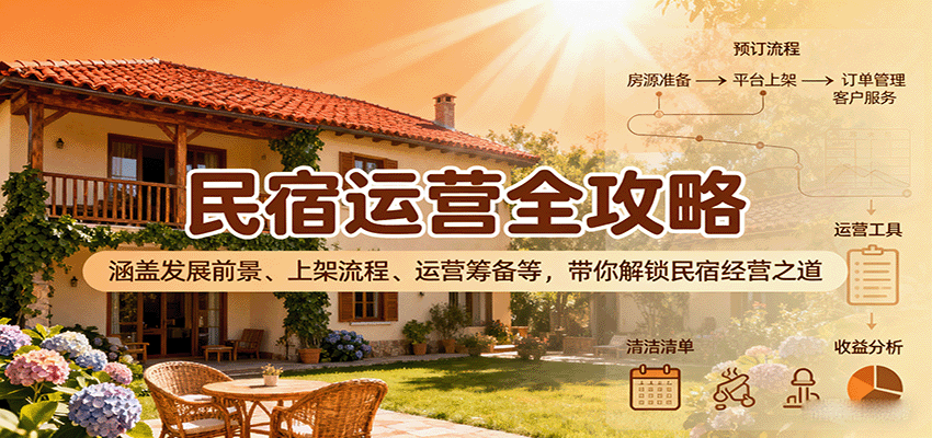民宿运营全攻略：涵盖发展前景、上架流程、运营筹备等，带你解锁民宿经营之道-铜臭网
