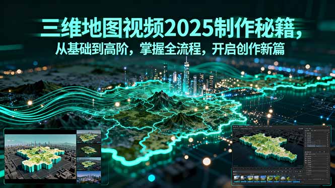 三维地图视频2025制作秘籍，从基础到高阶，掌握全流程，开启创作新篇-铜臭网