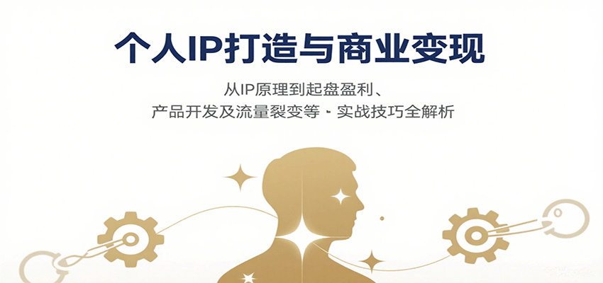 个人IP打造与商业变现，从IP原理到起盘盈利、产品开发及流量裂变等实战技巧全解析-铜臭网