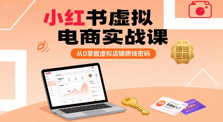 小红书虚拟电商实战课，从0掌握虚拟店铺賺钱密码(更新)-铜臭网