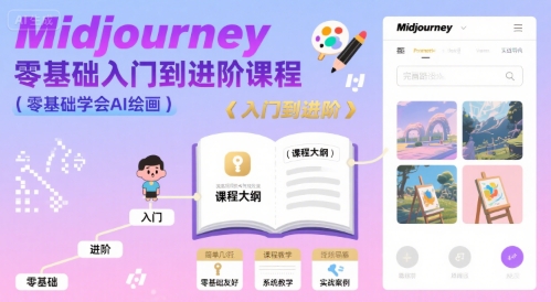 midjourney零基础入门到进阶课程，零基础学会AI绘画-铜臭网