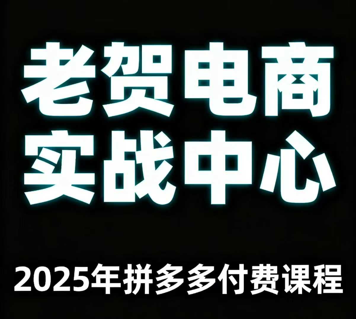 老贺电商2025年拼多多付费课程，用通俗易懂的方法告诉你多多怎么玩-铜臭网