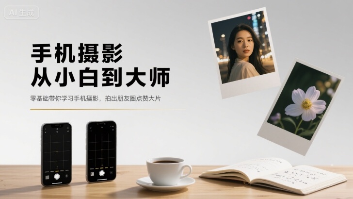 手机摄影从小白到大师,零基础带你学习手机摄影,拍出朋友圈点赞大片-铜臭网