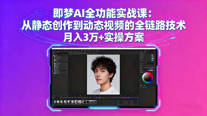 即梦AI全功能实战课：从静态创作到动态视频的全链路技术 月入3万+实操方案-铜臭网