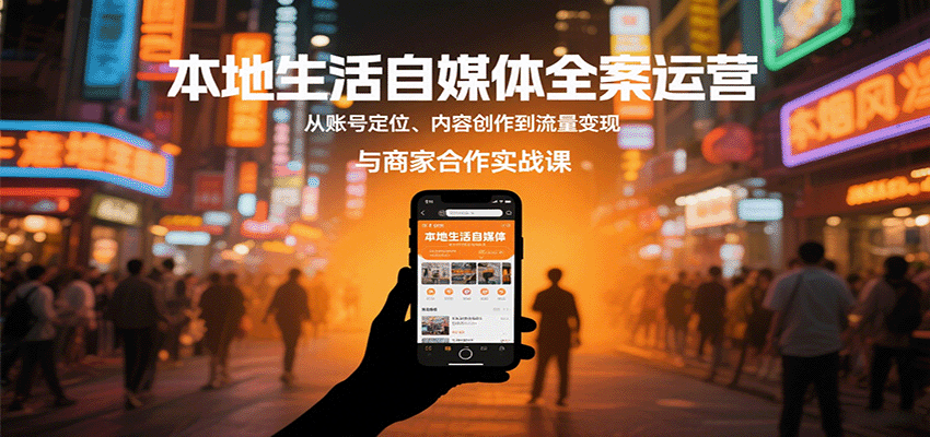 本地生活自媒体全案运营，从账号定位、内容创作到流量变现与商家合作实战课-铜臭网