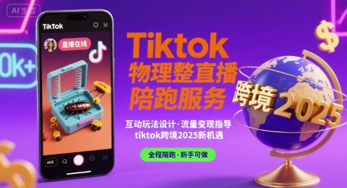 Tiktok物理整蛊直播陪跑服务-tiktok跨境2025-铜臭网