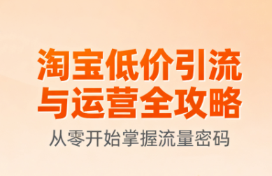 淘宝低价引流与运营全攻略(更新9月)-铜臭网