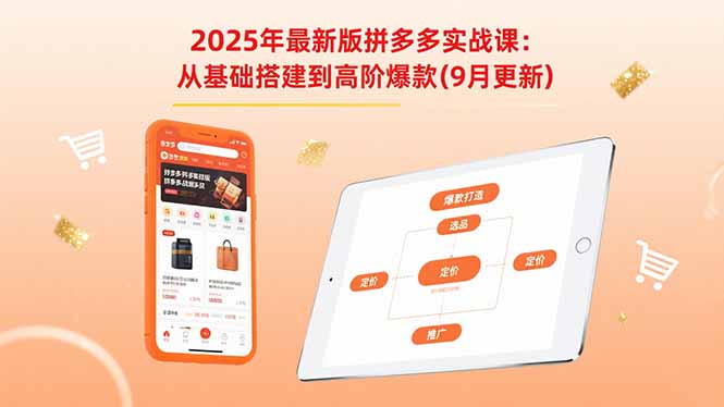 2025年最新版拼多多实战课:从基础搭建到高阶爆款(9月更新-铜臭网
