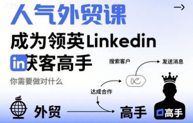 人气外贸课-成为领英Linkedin获客高手，你需要做对什么-铜臭网