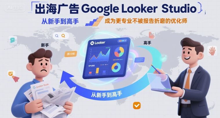 出海广告Google Looker Studio从新手到高手，成为更专业不被报告折磨的优化师-铜臭网