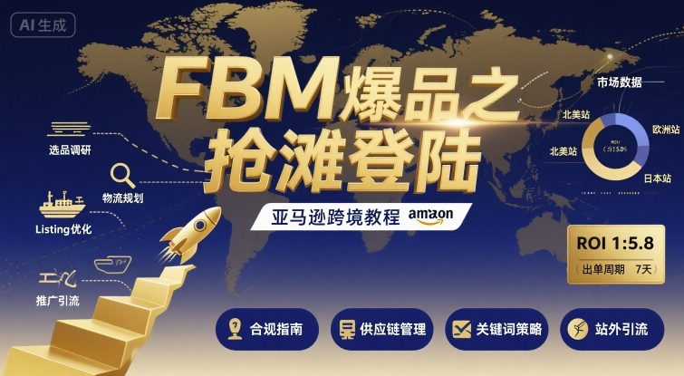 FBM爆品之抢滩登陆-亚马逊跨境教程-铜臭网