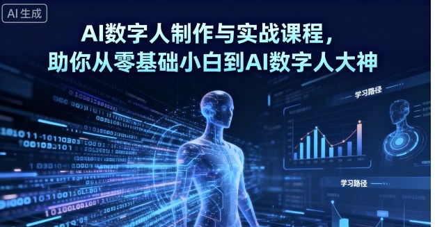 AI数字人制作与实战课程，助你从零基础小白到AI数字人大神-铜臭网