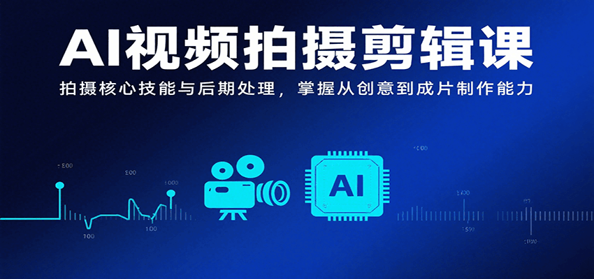 AI视频拍摄剪辑课，拍摄核心技能与后期处理，掌握从创意到成片制作能力-铜臭网