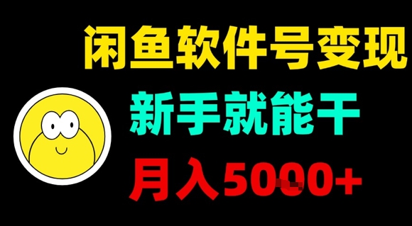 闲鱼软件号变现，新手就能干，月入5k+-铜臭网