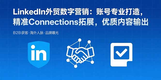 LinkedIn外贸数字营销：账号专业打造，精准Connections拓展，优质内容输出-铜臭网