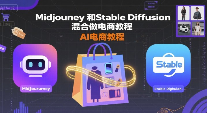 Midjourney和Stable Diffusion混合做电商教程-ai电商教程-铜臭网