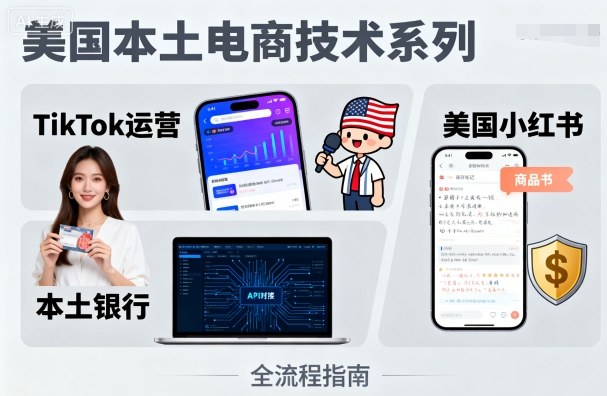 美国本土电商技术，Tiktok 运营篇+美国小红书篇+本土银行篇-铜臭网