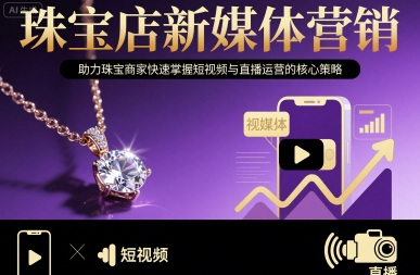 珠宝店新媒体营销，助力珠宝商家快速掌握短视频与直播运营的核心策略-铜臭网