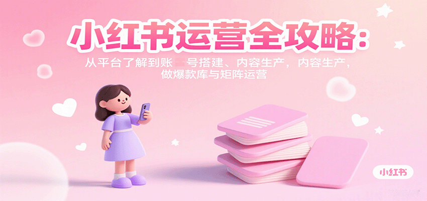 小红书运营全攻略：从平台了解到账号搭建、内容生产，做爆款库与矩阵运营-铜臭网