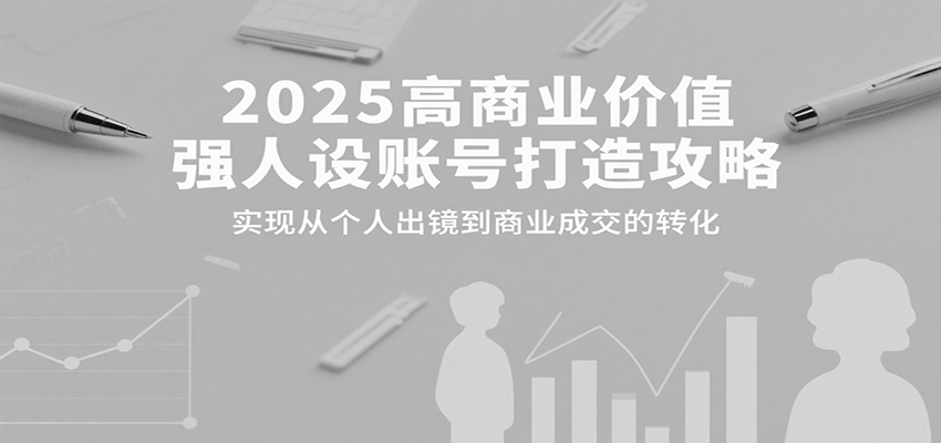 2025高商业价值强人设账号打造攻略，实现从个人出镜到商业成交的转化-铜臭网