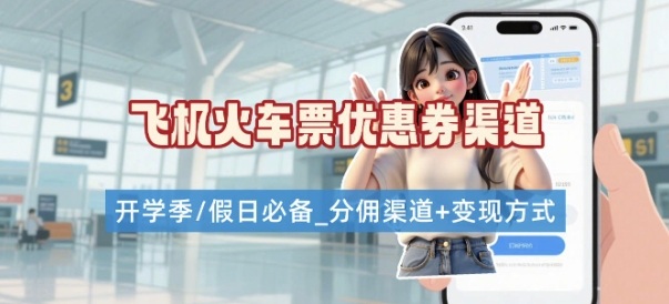 学生党必看！机票火车票优惠券申请渠道 + 项目打法，开学季节日速存-铜臭网