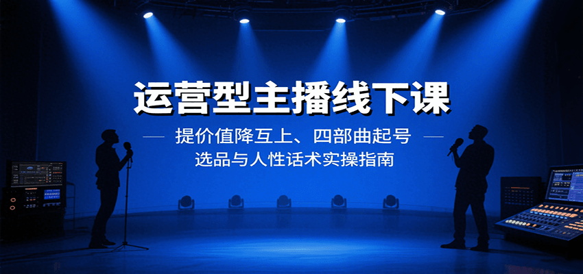 运营型主播线下课：提价值降互上、四部曲起号、选品与人性话术实操指南-铜臭网