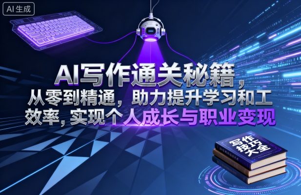 AI写作通关秘籍,从零到精通,助力提升学习和工作效率,实现个人成长与职业变现-铜臭网