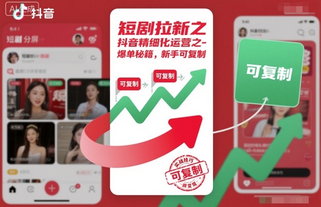 短剧拉新之抖音精细化运营之爆单秘籍，新手可复制-铜臭网
