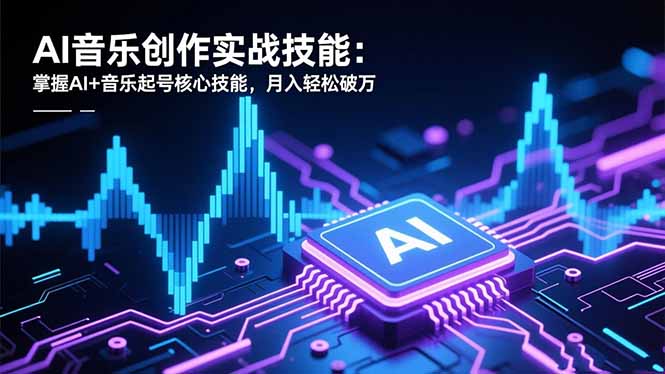 AI音乐创作实战技能：掌握AI+音乐起号核心技能，月入轻松破万-铜臭网
