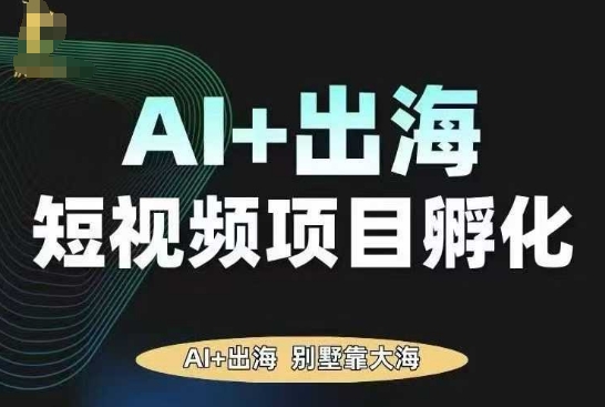AI·TikTok AI+出海短视频项目孵化，陪你从0-1借助AI实现出海变现-铜臭网