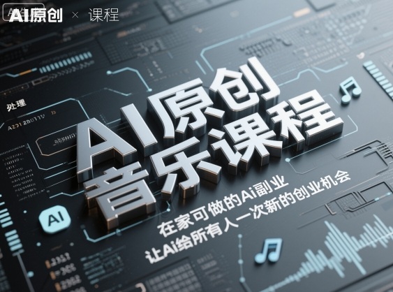 AI原创音乐课程，在家可做的Ai副业，让Ai给所有人一次新的创业机会-铜臭网