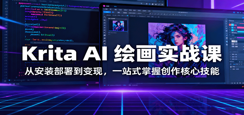 Krita AI 绘画实战课：从安装部署到变现，一站式掌握创作核心技能-铜臭网
