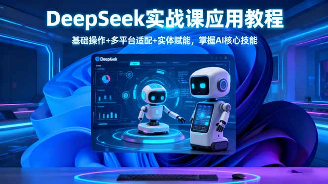 DeepSeek实战课应用教程、基础操作+多平台适配+实体赋能，掌握AI核心技能-铜臭网