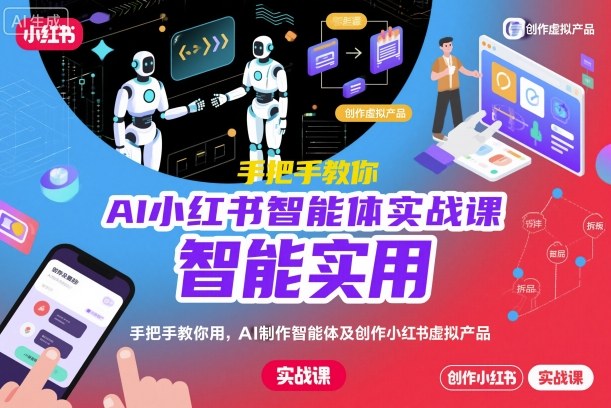 AI小红书智能体实战课，手把手教你用AI制作智能体及创作小红书虚拟产品，提效+内容商业化(更新)-铜臭网