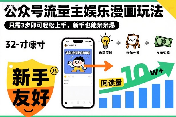 ‍‬⁢‍⁡‍‍⁡​⁣⁤‍‬⁡⁣⁢​⁣‍⁣‌‌⁢​⁡⁡‌​⁢⁣⁢​⁢‌​⁣‬​⁣‬‬⁣⁢​⁢⁣公众号流量主娱乐漫画玩法，只需3步即可轻松上手，新手也能条条爆-铜臭网