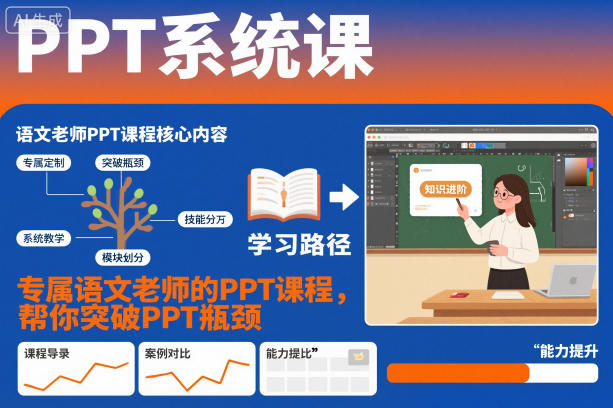 PPT系统课，专属语文老师的PPT课程，帮你突破PPT瓶颈-铜臭网