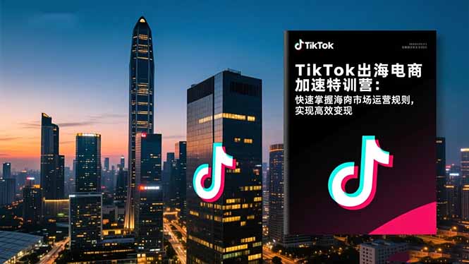 TikTok出海电商加速特训营：快速掌握海外市场运营规则，实现高效变现-铜臭网