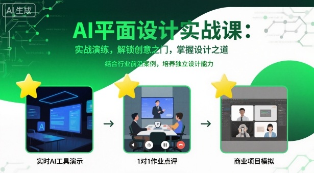 AI平面设计实战课，实战演练，解锁创意之门，掌握设计之道-铜臭网