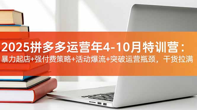 2025拼多多运营年4-10月特训营：暴力起店+强付费策略+活动爆流+突破运营瓶颈，干货拉满-铜臭网