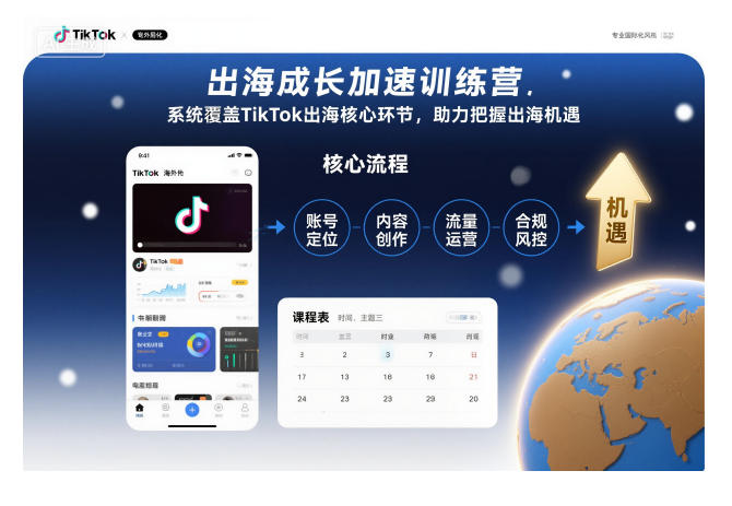出海成长加速训练营，系统覆盖TikTok出海核心环节，助力把握出海机遇(更新)-铜臭网