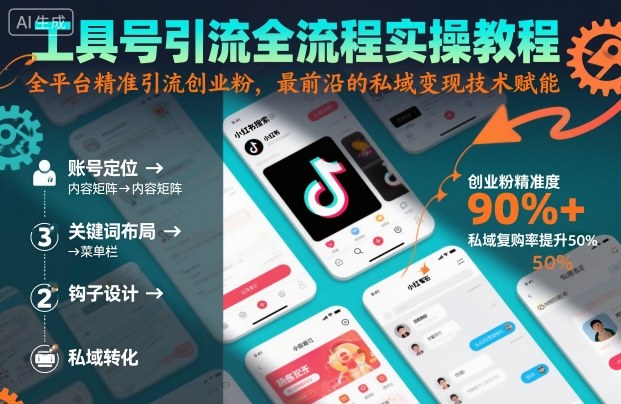 工具号引流全流程保姆级实操教程，全平台精准引流创业粉，最前沿的私域变现技术赋能-铜臭网