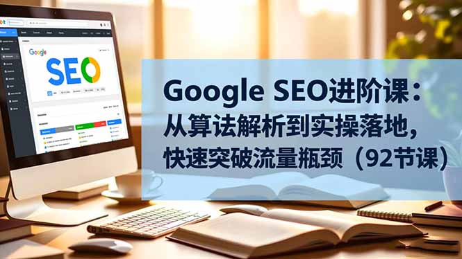 Google SEO进阶课：从算法解析到实操落地，快速突破流量瓶颈(92节课-铜臭网