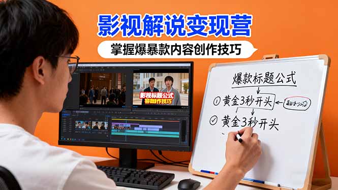影视解说变现营：通过30+实战案例爆款内容创作技巧，掌握影视解说盈利密码-铜臭网