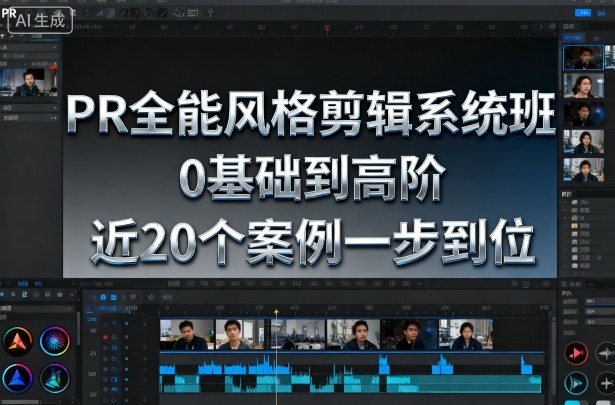 PR全能风格剪辑系统班，0基础到高阶，近20个案例一步到位-铜臭网
