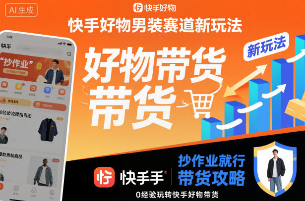 快手好物男装赛道新玩法，抄作业就行，0经验玩转快手好物带货-铜臭网