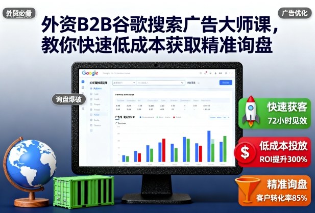外资B2B谷歌搜索广告大师课，教你快速低成本获取精准询盘-铜臭网